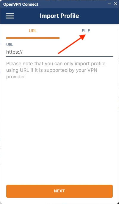 Нажмите File